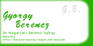gyorgy berencz business card